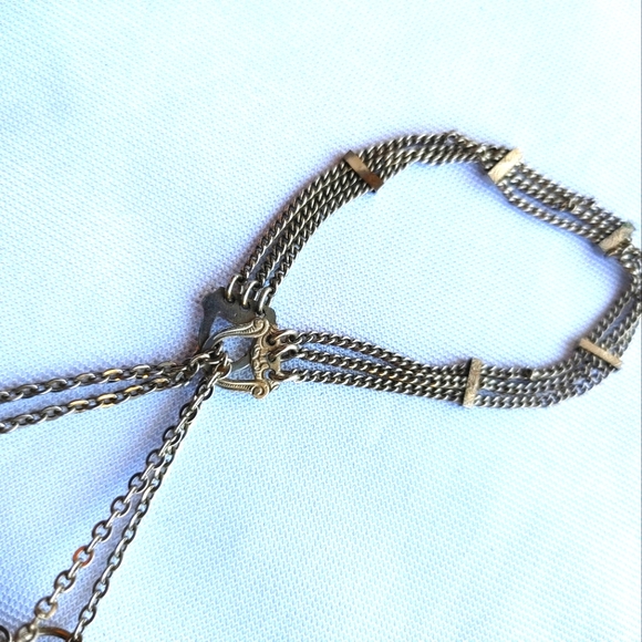 Vintage 30's beaded crochet chain drawstring wristlet bag with tassel - Picture 6 of 8